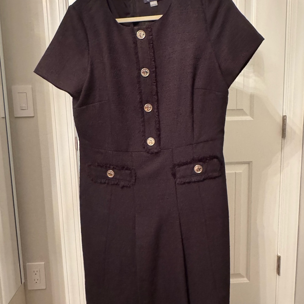 Tommy Hilfiger Black Buttoned knee length dress